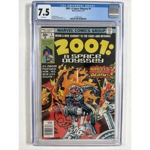 2001 A Space Odyssey #4 CGC Graded 7.5 Marvel Comics 3/77 Newsstand 1977 NEWCASE